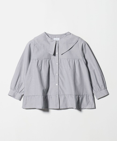green label relaxing（グリーンレーベルリラクシング）の「チュニック ブラウス / キッズ  120cm-160cm（シャツ/ブラウス・キッズ・ライトグレー/ライトブルー・160cm/120cm/150cm/130cm/140cm）」の2枚目の写真