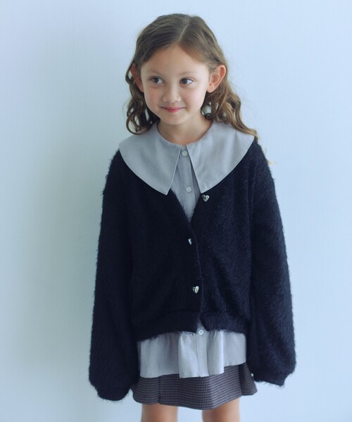 green label relaxing（グリーンレーベルリラクシング）の「チュニック ブラウス / キッズ  120cm-160cm（シャツ/ブラウス・キッズ・ライトグレー/ライトブルー・160cm/120cm/150cm/130cm/140cm）」の4枚目の写真