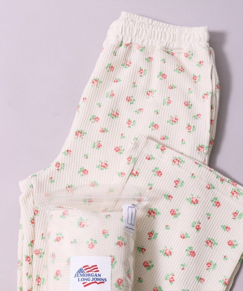 JEMORGAN(ジェーイーモーガン)の「(LK)【JEMORGAN】【パック入り】無地 & 小花柄 ワッフル パンツ(スウェットパンツ・レディース・ブラック/杢グレー/ネイビー/ナチュラル/ブルー系1/ピンク系1/パープル系1・FREE)」の22枚目の写真