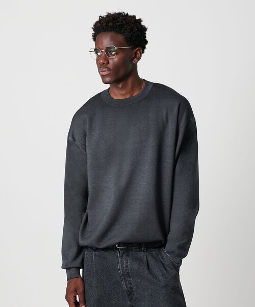 BEAUTY&YOUTH UNITED ARROWS(ビューティーアンドユースユナイテッドアローズ)の「<OWNESS>SNOW WASH スムース クルーネック ニット(ニット/セーター・メンズ・ダークグレー/ナチュラル・M/L)」の2枚目の写真