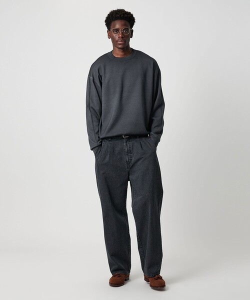 【OWNESS】 WASH スムース クルーネック ニット OWNESS＞SNOW WASH スムース クルーネック ニット（ニット/セーター