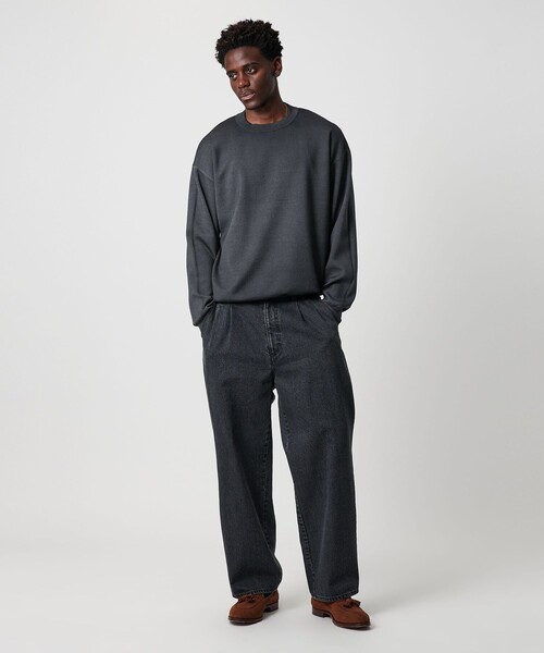 BEAUTY&YOUTH UNITED ARROWS(ビューティーアンドユースユナイテッドアローズ)の「<OWNESS>SNOW WASH スムース クルーネック ニット(ニット/セーター・メンズ・ダークグレー/ナチュラル・M/L)」の4枚目の写真