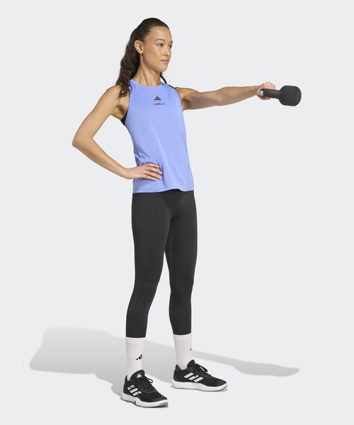 adidas（アディダス）の「Les Mills グラフィック タンクトップ / アディダス adidas（タンクトップ・レディース・グリーン/ブルー・XX-LARGE/LARGE/MEDIUM/SMALL/X-LARGE/X-SMALL）」の10枚目の写真