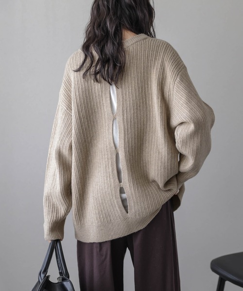 AMELY(エミリー)の「2WAYリブニットカーディガン(カーディガン/ボレロ・レディース・ベージュ/グレー/ブラック・フリー)」の15枚目の写真