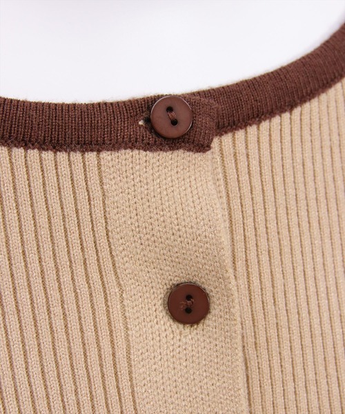 clear（クリア）の「肩リボン配色ニットカーディガン［大人 カジュアル 着回し力抜群］（カーディガン/ボレロ・レディース・アイボリー/ブラック/ピンク/ベージュ/グレー・F）」の21枚目の写真