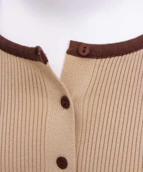 clear（クリア）の「肩リボン配色ニットカーディガン［大人 カジュアル 着回し力抜群］（カーディガン/ボレロ・レディース・アイボリー/ブラック/ピンク/ベージュ/グレー・F）」の22枚目の写真