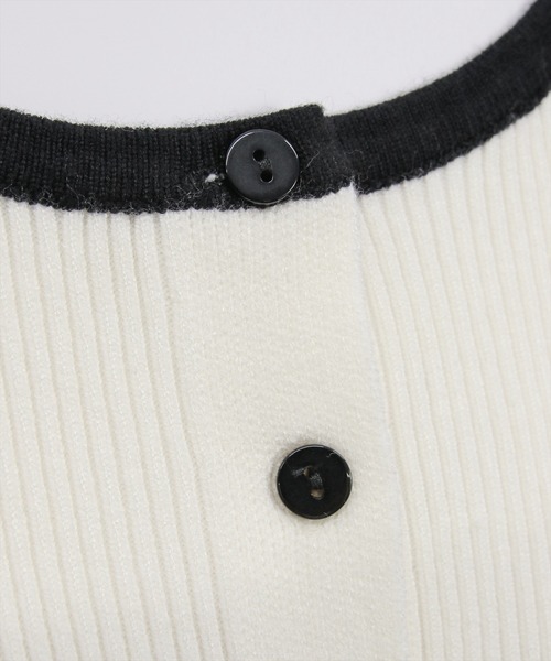 clear（クリア）の「肩リボン配色ニットカーディガン［大人 カジュアル 着回し力抜群］（カーディガン/ボレロ・レディース・アイボリー/ブラック/ピンク/ベージュ/グレー・F）」の18枚目の写真