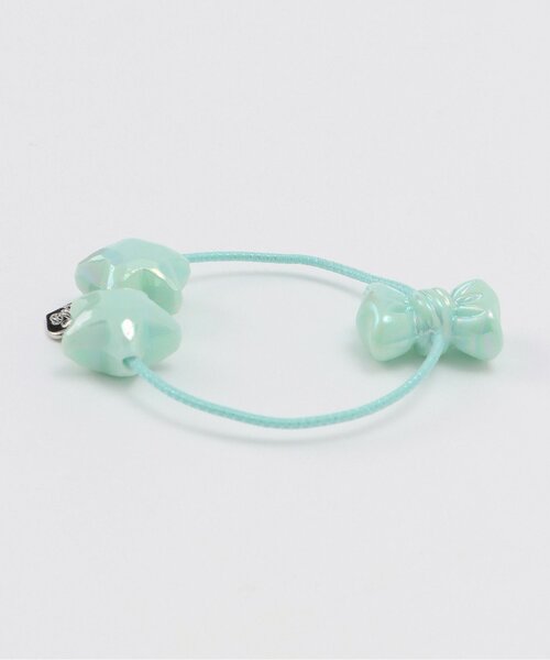 リボン＆星 ヘアポニー2個セット（ヘアゴム）｜mezzo piano