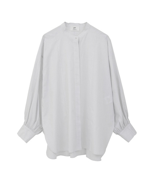 1er Arrondissement(プルミエアロンディスモン)の「コットンポプリンバンドカラーシャツ(シャツ/ブラウス・レディース・ストライプ/ブルー系その他4・38/36)」の16枚目の写真