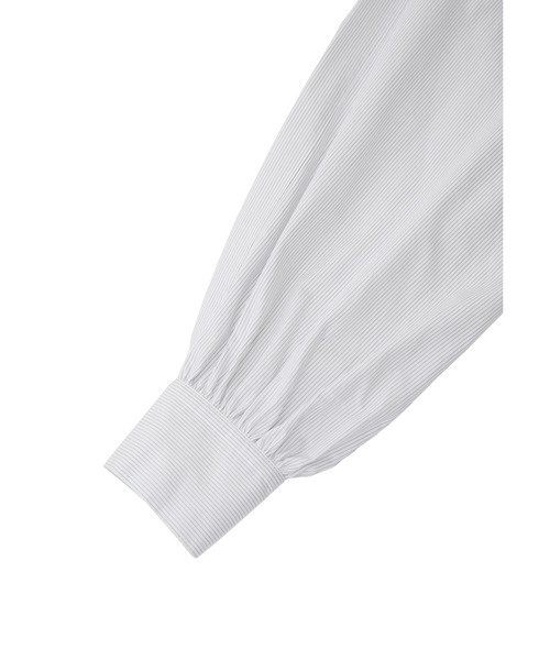 1er Arrondissement(プルミエアロンディスモン)の「コットンポプリンバンドカラーシャツ(シャツ/ブラウス・レディース・ストライプ/ブルー系その他4・38/36)」の19枚目の写真