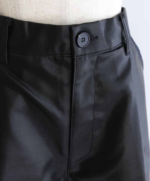 EN NEUME（エンノイム）の「Faux Leather Half Pants（その他パンツ・レディース・アイボリー/ブラック・FREE）」の3枚目の写真