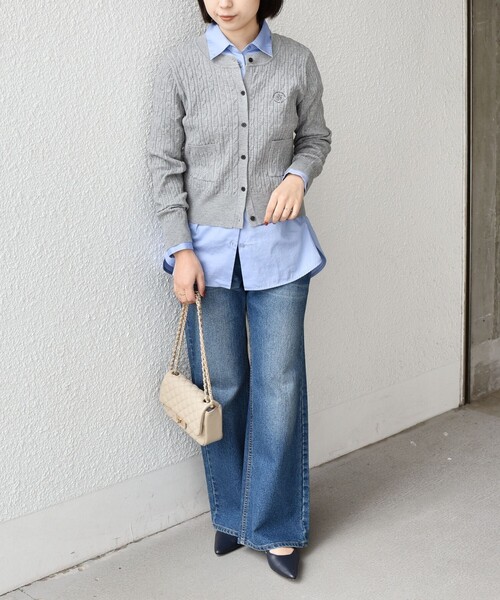 SHIPS Colors:〈手洗い可能〉ミニケーブル カーディガン