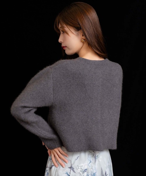 NOELA(ノエラ)の「ラクーンブレンドニットジャケット(ニット/セーター・レディース・ピンク/イエロー/ベージュ/チャコールグレー・フリー)」の15枚目の写真