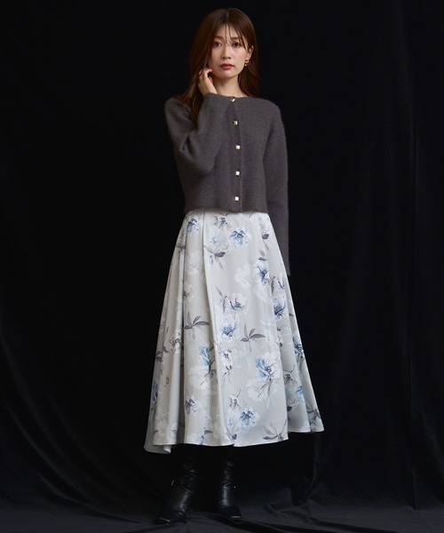 NOELA(ノエラ)の「ラクーンブレンドニットジャケット(ニット/セーター・レディース・ピンク/イエロー/ベージュ/チャコールグレー・フリー)」の5枚目の写真