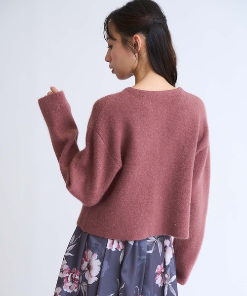 NOELA(ノエラ)の「ラクーンブレンドニットジャケット(ニット/セーター・レディース・ピンク/イエロー/ベージュ/チャコールグレー・フリー)」の8枚目の写真