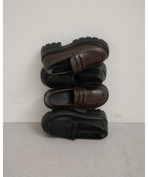 raffime（ラフィミー）の「厚底ローファー（ローファー・レディース・ブラック/ダークブラウン・SMALL/LARGE/MEDIUM）」の3枚目の写真