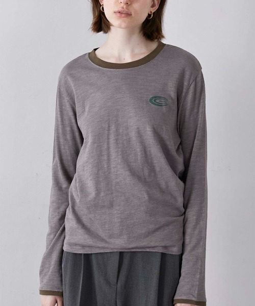 LA PEAU DE GEM（ラポドゥジェム）の「【LA PEAU DE GEM】sheer print tee/シアープリントTEE（Tシャツ/カットソー・レディース・グレー/ホワイト・FREE）」の10枚目の写真