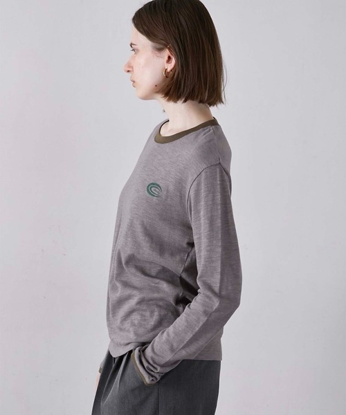 LA PEAU DE GEM（ラポドゥジェム）の「【LA PEAU DE GEM】sheer print tee/シアープリントTEE（Tシャツ/カットソー・レディース・グレー/ホワイト・FREE）」の11枚目の写真