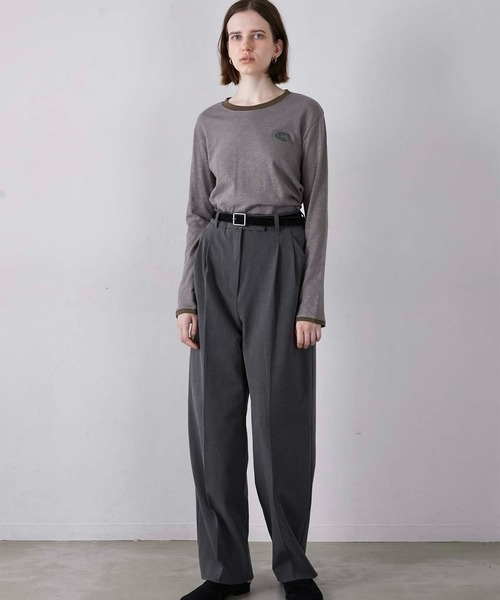 LA PEAU DE GEM（ラポドゥジェム）の「【LA PEAU DE GEM】sheer print tee/シアープリントTEE（Tシャツ/カットソー・レディース・グレー/ホワイト・FREE）」の12枚目の写真