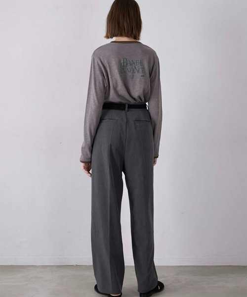 LA PEAU DE GEM】 two piece sheer rib tee LA PEAU DE GEM two piece