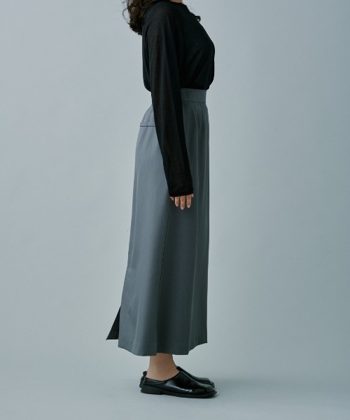 terrace(テラス)の「美ラインシルエットドレープナロースカート(スカート・レディース・グレー/ブラック/ブラウン・MEDIUM)」の12枚目の写真