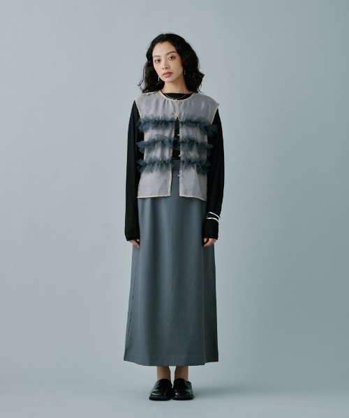 terrace(テラス)の「美ラインシルエットドレープナロースカート(スカート・レディース・グレー/ブラック/ブラウン・MEDIUM)」の10枚目の写真