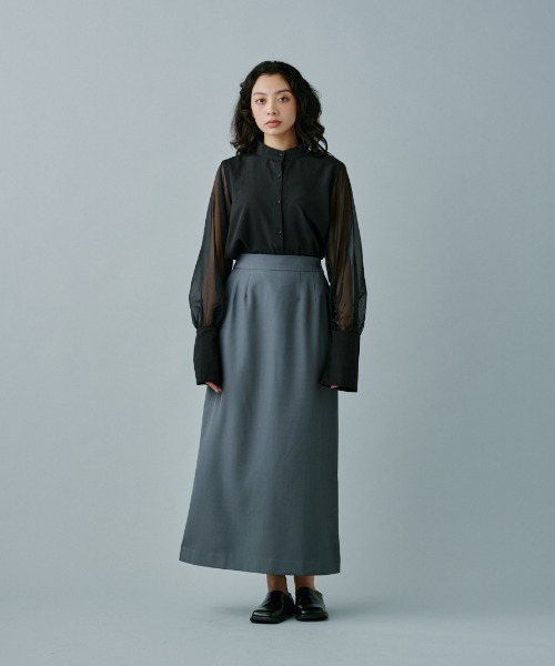 terrace(テラス)の「美ラインシルエットドレープナロースカート(スカート・レディース・グレー/ブラック/ブラウン・MEDIUM)」の16枚目の写真