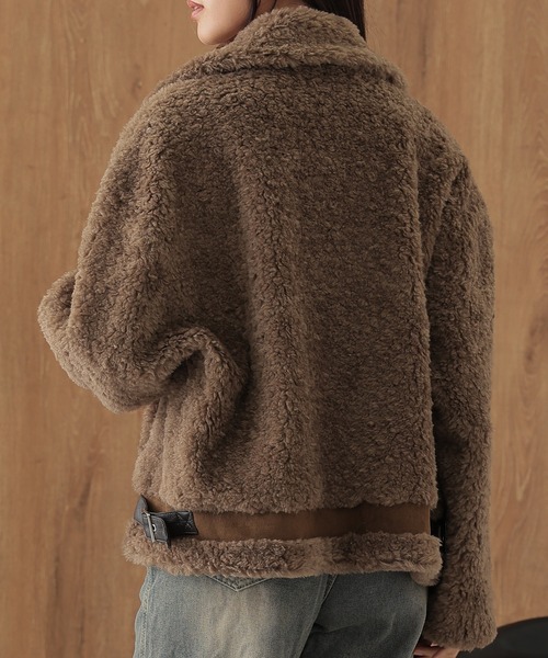 SUWDEE(スーディー)の「boa side belt zip up coat(その他アウター・レディース・モカ・FREE)」の11枚目の写真