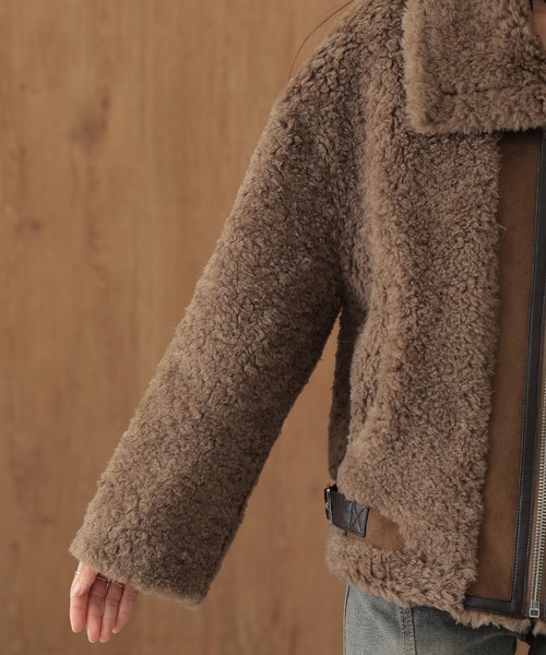 SUWDEE(スーディー)の「boa side belt zip up coat(その他アウター・レディース・モカ・FREE)」の15枚目の写真