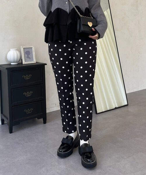 prose verse（プロズヴェール）の「ドットスリムテーパードパンツ（その他パンツ・レディース・ブラック系その他・TL/MEDIUM/LARGE/PL/PM）」の6枚目の写真