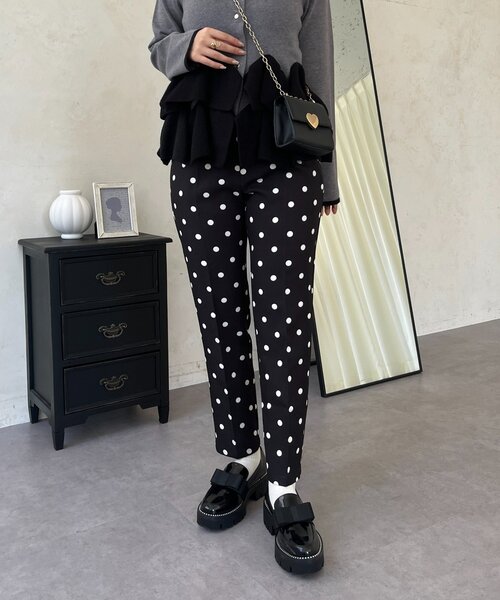 prose verse（プロズヴェール）の「ドットスリムテーパードパンツ（その他パンツ・レディース・ブラック系その他・TL/MEDIUM/LARGE/PL/PM）」の8枚目の写真