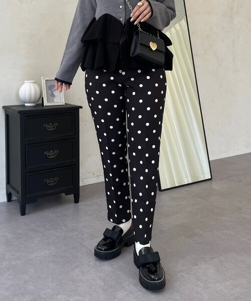 prose verse（プロズヴェール）の「ドットスリムテーパードパンツ（その他パンツ・レディース・ブラック系その他・TL/MEDIUM/LARGE/PL/PM）」の12枚目の写真