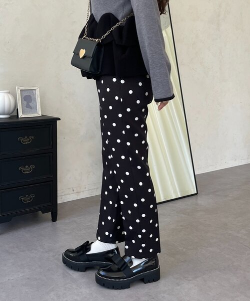 prose verse（プロズヴェール）の「ドットスリムテーパードパンツ（その他パンツ・レディース・ブラック系その他・TL/MEDIUM/LARGE/PL/PM）」の7枚目の写真