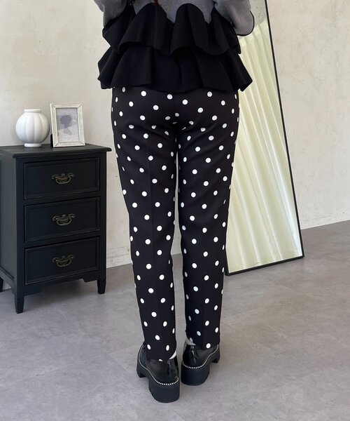 prose verse（プロズヴェール）の「ドットスリムテーパードパンツ（その他パンツ・レディース・ブラック系その他・TL/MEDIUM/LARGE/PL/PM）」の11枚目の写真