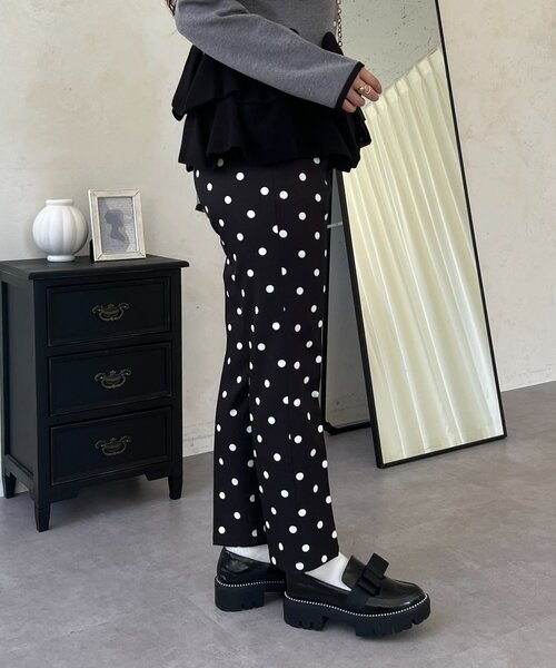 prose verse（プロズヴェール）の「ドットスリムテーパードパンツ（その他パンツ・レディース・ブラック系その他・TL/MEDIUM/LARGE/PL/PM）」の9枚目の写真