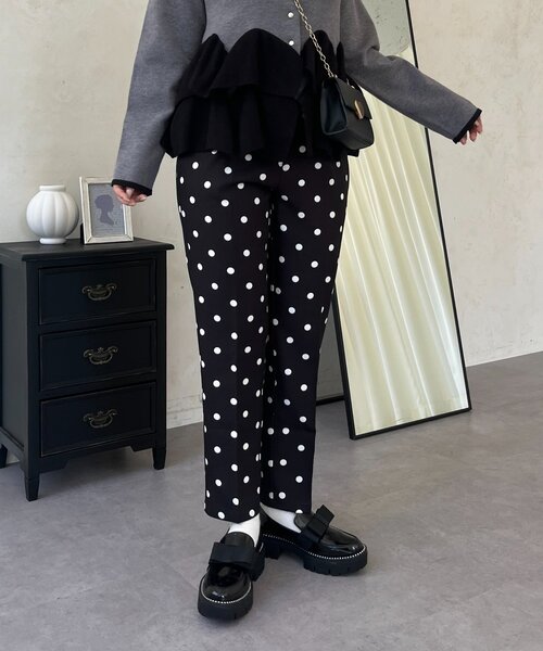 prose verse（プロズヴェール）の「ドットスリムテーパードパンツ（その他パンツ・レディース・ブラック系その他・TL/MEDIUM/LARGE/PL/PM）」の13枚目の写真