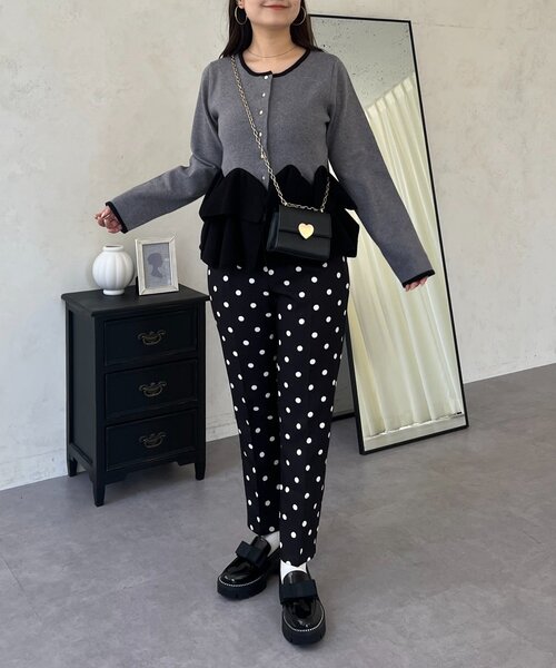 prose verse（プロズヴェール）の「ドットスリムテーパードパンツ（その他パンツ・レディース・ブラック系その他・TL/MEDIUM/LARGE/PL/PM）」の17枚目の写真