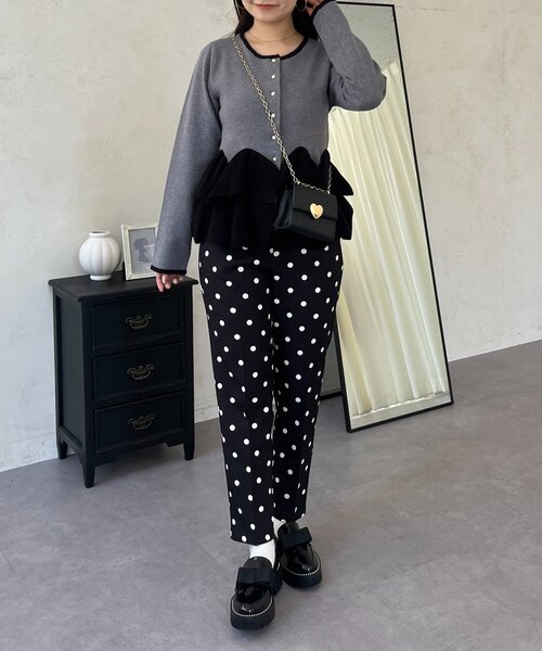 prose verse（プロズヴェール）の「ドットスリムテーパードパンツ（その他パンツ・レディース・ブラック系その他・TL/MEDIUM/LARGE/PL/PM）」の19枚目の写真
