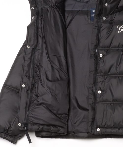 Gap ダウンジャケット ブラック ロゴ入り セール】GAPロゴ パファージャケット（ダウンジャケット/コート）｜GAP