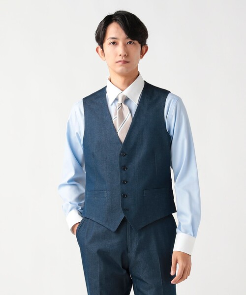 BEAMS HEART（ビームスハート）の「ストレッチデニム ドレスジレ（ベスト・メンズ・ブルー系その他3/インディゴブルー・LARGE/SMALL/X-LARGE/MEDIUM）」の2枚目の写真