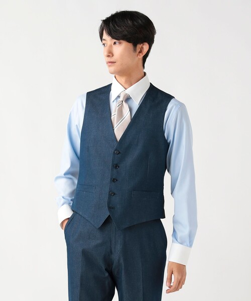 BEAMS HEART（ビームスハート）の「ストレッチデニム ドレスジレ（ベスト・メンズ・ブルー系その他3/インディゴブルー・LARGE/SMALL/X-LARGE/MEDIUM）」の6枚目の写真