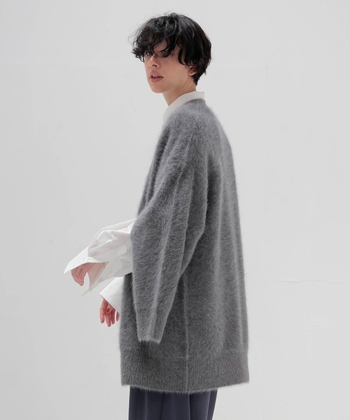 DRESSLAVE（ドレスレイブ）の「fox cashmere slit sleeve cardigan(フォックスカシミヤスリットスリーブカーディガン)（カーディガン/ボレロ・レディース・グレー/カーキ・38）」の9枚目の写真