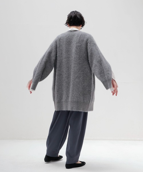 DRESSLAVE（ドレスレイブ）の「fox cashmere slit sleeve cardigan(フォックスカシミヤスリットスリーブカーディガン)（カーディガン/ボレロ・レディース・グレー/カーキ・38）」の13枚目の写真