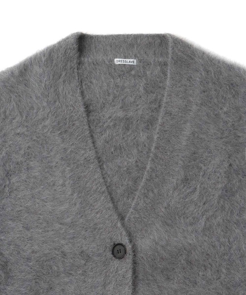 DRESSLAVE（ドレスレイブ）の「fox cashmere slit sleeve cardigan(フォックスカシミヤスリットスリーブカーディガン)（カーディガン/ボレロ・レディース・グレー/カーキ・38）」の18枚目の写真