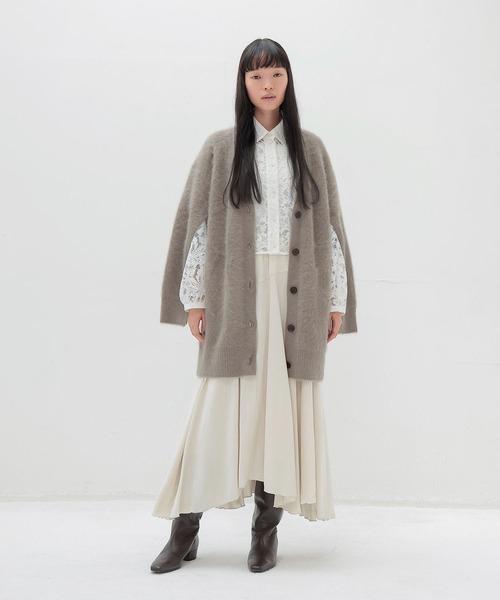 DRESSLAVE（ドレスレイブ）の「fox cashmere slit sleeve cardigan(フォックスカシミヤスリットスリーブカーディガン)（カーディガン/ボレロ・レディース・グレー/カーキ・38）」の22枚目の写真