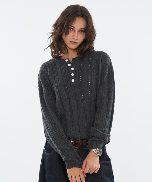 OUR LEGACY Bailon Sweatshirt 46 ヘンリーネック 2025年最新】Our Legacy ネック：ヘンリーネック ニット