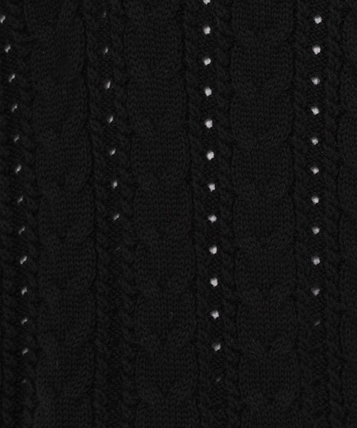 WISH FOR EVER(ウィッシュフォーエバー)の「SILVER BUTTON CABLE HENRY NECK KNIT LONG SLEEVE / シルバーボタンケーブヘンリーネックニットロングスリーブ(ニット/セーター・メンズ・チャコールグレー/ブラック/ネイビー・SMALL/MEDIUM/LARGE)」の5枚目の写真