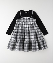MPS（エムピーエス）の「【MPS】チェックキャミソールレイヤード風ティアードワンピース (可愛い/女の子らしさ/季節問わず)（ワンピース）」