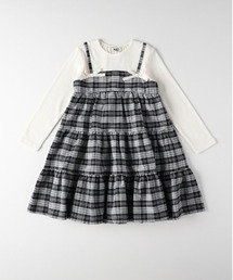 MPS（エムピーエス）の「【MPS】チェックキャミソールレイヤード風ティアードワンピース (可愛い/女の子らしさ/季節問わず)（ワンピース）」