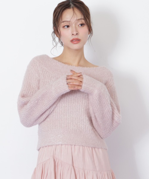 ジル バイ ジル スチュアート（JILL by JILL STUART）/フィルムラメオフショルニット ◇フィルムラメオフショルニット（ニット/セーター）｜JILL by JILL